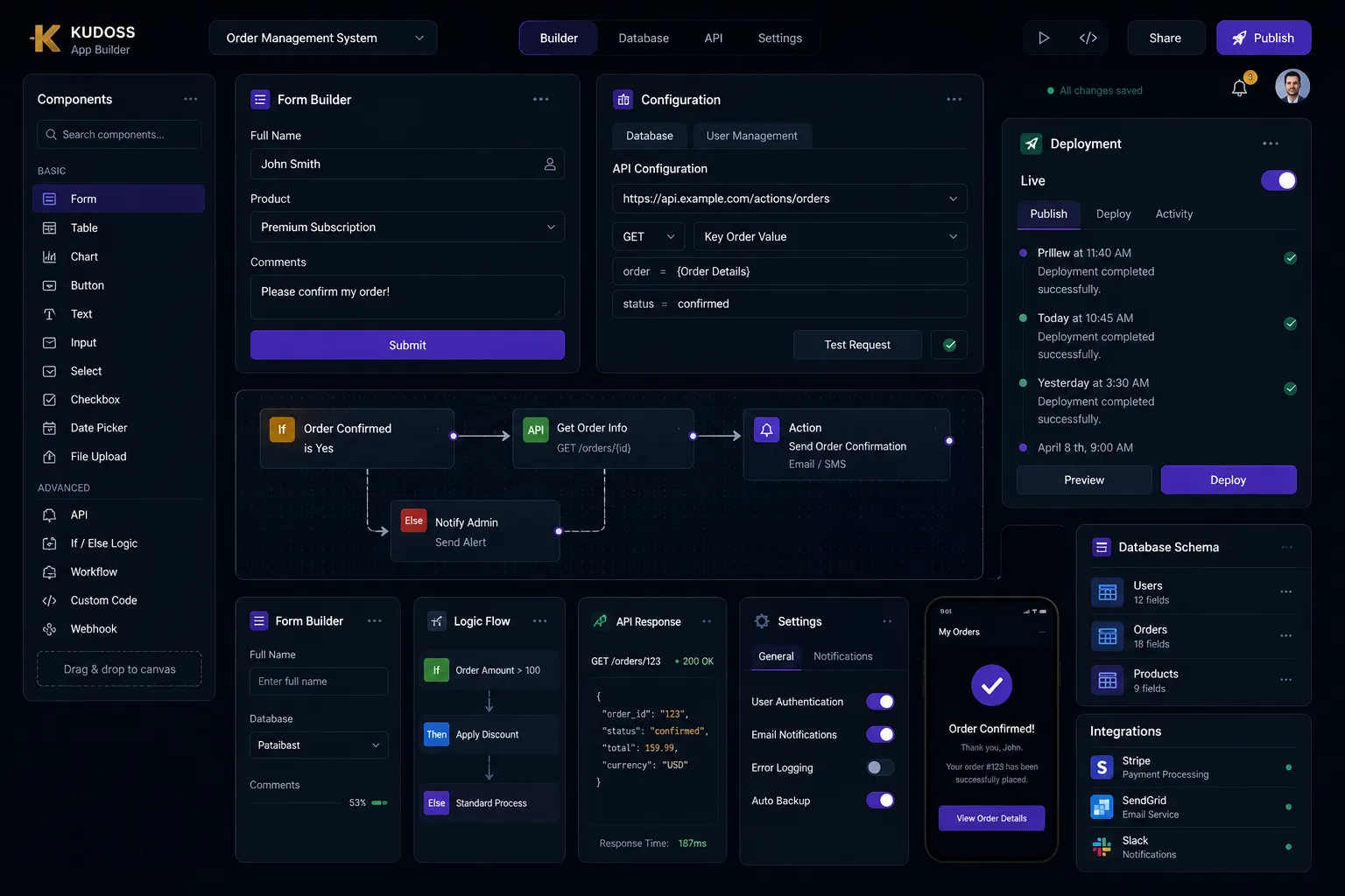 Custom No-Code & Low-Code Applications
